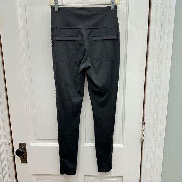 Athleta Delancey moto tight legging leggings women's small. pocket in waistband - Picture 2 of 5
